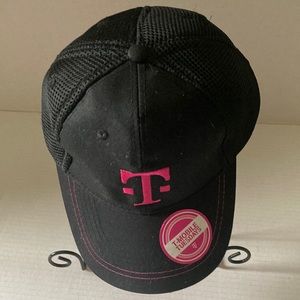 T Mobile Black and Pink Trucker Cap New